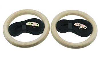 טבעות עץ עם רצועות לאימון