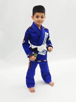 חליפת ג'וג'יטסו לילדים כחולה דגם CLASSIC